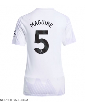 Billige Fotballdrakt Manchester United Harry Maguire #5 Replika Bortedrakt Dame 2025-26 Kortermet Billige Fotballdrakt Manchester United Harry Maguire #5 Replika Bortedrakt Dame 2025-26 Kortermet